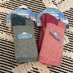 2 pair Alaska Knits wool blend socks